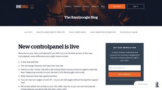 
New controlpanel is live | Bandzoogle Blog
