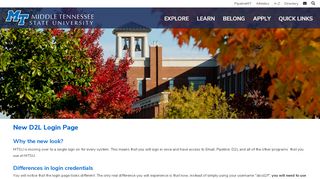 
                            1. New D2L Login Page - D2L | Middle Tennessee State University - Mtsu D2l Portal