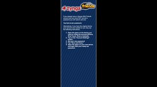 7. New Device Account Set Up - Zynga With Friends - Zynga Sign In Account