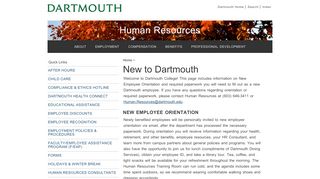 
                            7. New Employee - Dartmouth College - Dartmouth Employee Self Service Portal