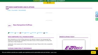 
                            8. New Hampshire E-ZPass information - TurnpikeInfo.com