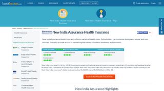 
New India Assurance Health Insurance - Details & Reviews  
