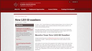 
                            9. New LEO ID numbers | Human Resources - Leo Louisiana State Employees Portal