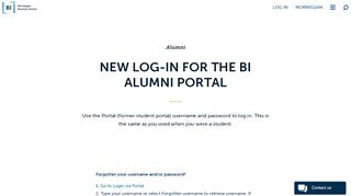 
                            2. New log-in for the alumni portal | BI - Bi Student Portal