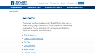 
                            7. New Member Account Resource | Landmark Credit Union - Landmarkcu Portal