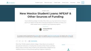 
                            8. New Mexico Student Loans: NFEAF & Other Sources | LendEDU - New Mexico Student Loans Portal