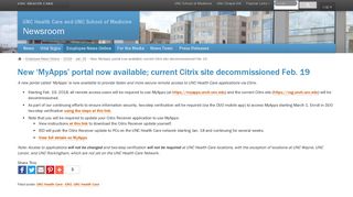 
                            1. New 'MyApps' portal now available; current Citrix site ... - Unch Citrix Portal