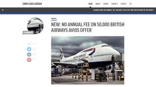 
New: No Annual Fee on 50,000 British Airways Avios Offer ...  
