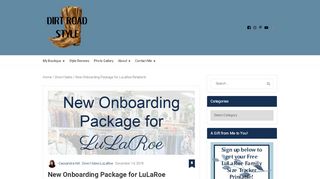 
                            8. New Onboarding Package for LuLaRoe Retailers! - Dirt Road ... - Lularoe Sign Up Packages