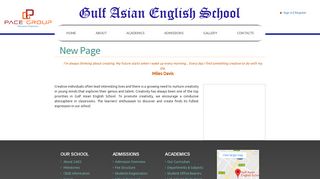 
New Page - Gulf Asian English School  
