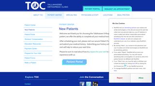 
                            5. New Patients | Tallahassee Orthopedic Clinic - Toc Tallahassee Patient Portal