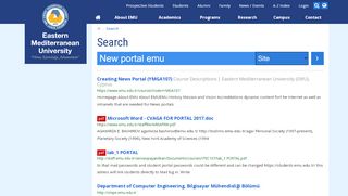 
                            2. New portal emu | Search | Eastern Mediterranean University (EMU ... - New Portal Emu