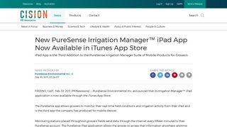 
                            8. New PureSense Irrigation Manager™ iPad App Now ... - Puresense Portal