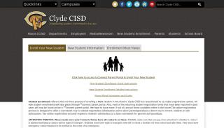 
                            3. New Student Enrollment - Clyde Independent School District - Clyde Cisd Parent Portal