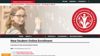 
                            5. New Student Online Enrollment – Goshen Community Schools - Skyward Goshen Portal