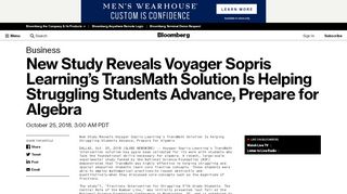 
                            8. New Study Reveals Voyager Sopris Learning's TransMath ... - Transmath Student Center Portal