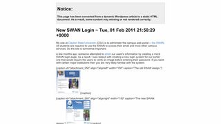 
New SWAN Login
