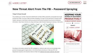 
                            8. New Threat Alert From The FBI – Password Spraying - wtsci.com - Spraying Systems Email Portal