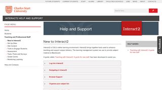 
                            4. New to Interact2 - Interact2 help and support - Charles Sturt Uni Portal