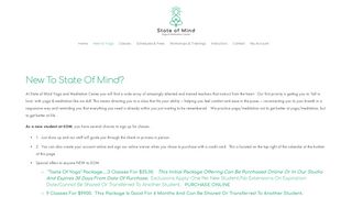 
New to Yoga — State Of Mind  
