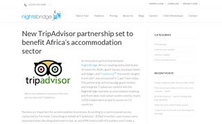 
                            6. New TripAdvisor partnership set to benefit Africa's ... - Nightsbridge Co Za Owners Portal