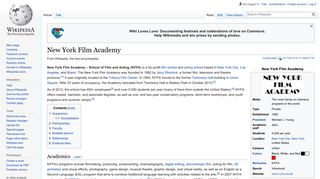 
New York Film Academy - Wikipedia
