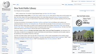 
                            3. New York Public Library - Wikipedia - Www Nypl Org Portal