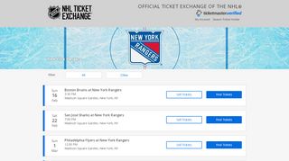 
                            1. New York Rangers - Ticket Exchange