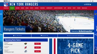 
                            4. New York Rangers Tickets | New York Rangers - NHL.com