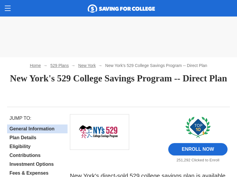 New York's 529 College Savings Program -- Direct Plan ...
