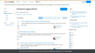 
Newest 'bitrix' Questions - Stack Overflow  
