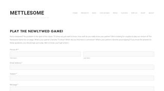 
                            6. Newlywed Game Sign-Up - Mettlesome - Newlywed Game Sign Up
