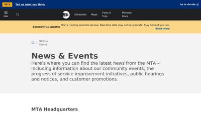 News & Events - MTA