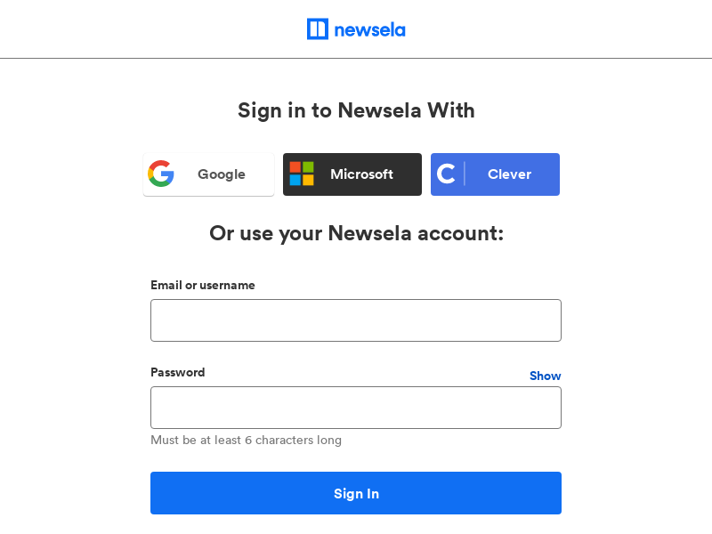 Newsela  Sign In