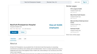 
NewYork-Presbyterian Hospital | LinkedIn  
