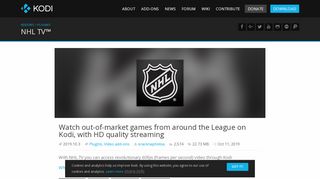 
                            5. NHL TV™ | Kodi | Open Source Home Theater Software - Nhl Tv Kodi Portal