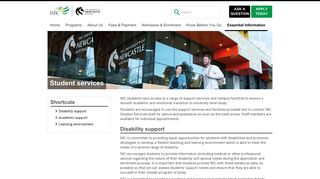 
                            4. NIC - Student services - Newcastle International College - Nic Student Portal