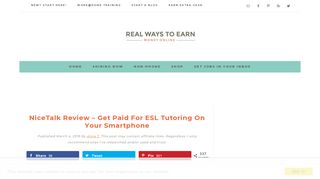 
NiceTalk Review - Get Paid For ESL Tutoring On Your ...  
