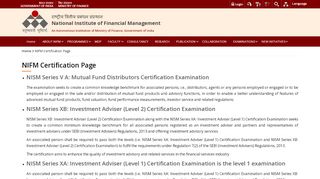 
                            6. NIFM Certification Page | National Institute of Financial ... - Nifm Certification Portal