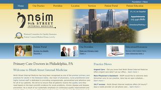 
                            2. Ninth Street Internal Medicine: Primary Care Philadelphia PA - Nsim Patient Portal