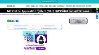 
                            6. NIT Online Application System (OAS) 2019/2020 and ... - Nit Login