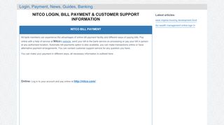 
                            8. Nitco Login, Bill Payment & Customer Support Information - Nitco Portal