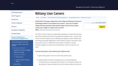 
                            9. Nittany Lion Careers - Penn State College of Information ...