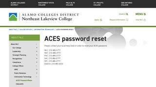 
                            5. NLC : ACES Password Reset - Alamo Colleges - Aces Portal Forgot Password