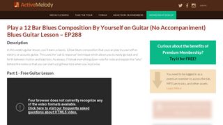 
                            2. (No Accompaniment) Blues Guitar Lesson - EP288 - Active ... - Activemelody Com Portal