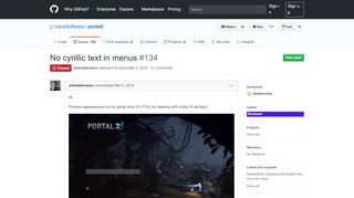 No cyrillic text in menus · Issue #134 · ValveSoftware/portal2 · GitHub - Portal 2 Menu Font
