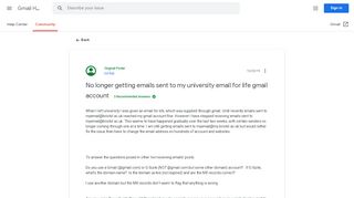 
                            6. No longer getting emails sent to my university email for life ... - University Of Bristol Gmail Portal