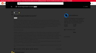 
                            2. No more Paypal student accounts? : personalfinance - Reddit - Paypal Student Account Portal