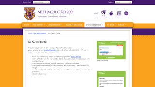 
                            2. No Parent Portal - Sherrard School District - Sherrard Campus Portal
