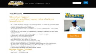 
                            8. Noel Mazzone - Championship Coaching Systems - Nzone System Portal